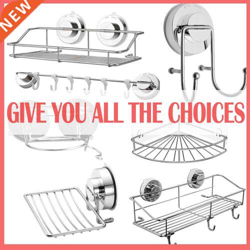 Stainless Steel Sink Sucker Organizer elf Bathroom Wall Va