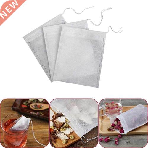 100 Pcs Tea Bags for Tea Bag Infuser with String Heal Seal