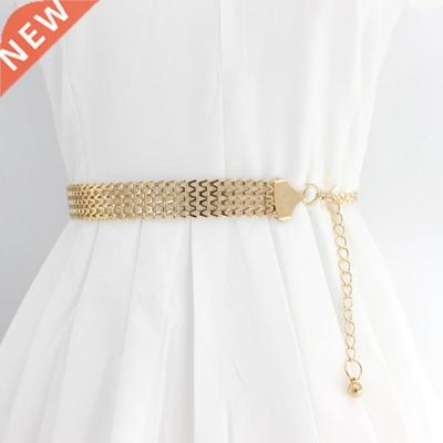 Fashion Simple Chain Belt Women Lady High Waist Gold Belts W