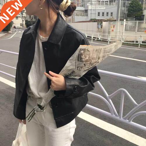 Autumn Winter Women Coat Long Sleeve Turn Down Collar Single