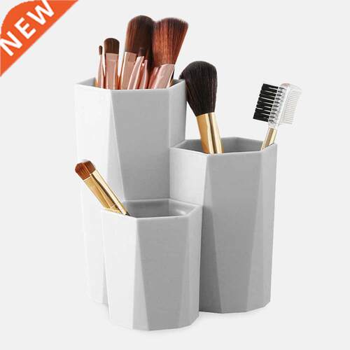 3 Lattices Cosmetic Make-up Brush Storage Box Table Organize