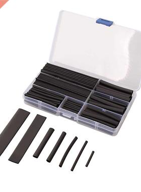 Black 150pcs Assortment Ratio 2:1 Polyolefin Shrink Tubing T