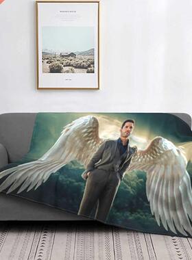 Lucifer Heaven Wings Blanket Tom Ellis Winter Warm Bedspread