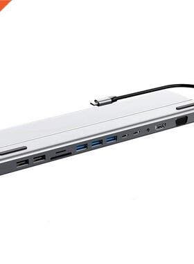 Adapter 14-In-1 Type C Hub USB C To HDMI-compatible VGA RJ45