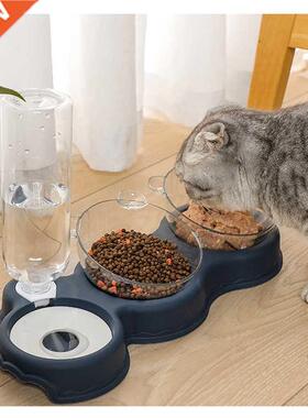 3 in 1 Cat Food Bowl Automatic Feeder Water Dispenser Pet Do