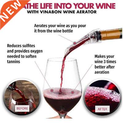 Wine bubbler pourer nozzle set with filter diffuser air