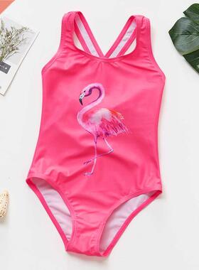 For 2~12Year Girls swimsuit One piece Girls Swimwear High qu