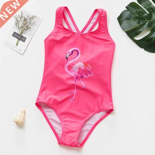 For 2~12Year Girls swimsuit One piece Girls Swimwear High qu