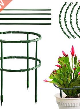 2/4/6/10pc Plastic Plant Support Pile Stand For Flowers