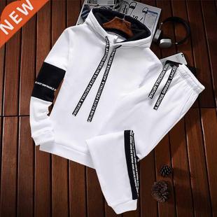 Winter Hoodie Sets Men Tracksuit Casual Hoodies Sweatshirt+S