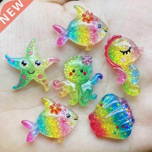 10/20Pcs Cute Resin Mini Shining Ocean Series Flat back Cabo