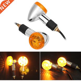 2Pcs 12V Universal Motorcycle Turn Signal Indicator Light Tu