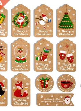 48/50Pcs Merry Christms Krft Pper Tgs DIY Hnde Gift