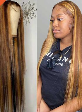 1X4 Highlight Wig Human Hair Hd Lace Frontal Wigs 0 4 Inc