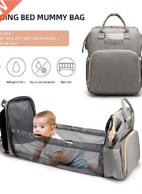 8 Colos USB Mummy Multifunctional Diae Bag Baby Cae