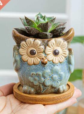 Owl Succulents Flower Pots Living Room Ceramic Flowerpot Off