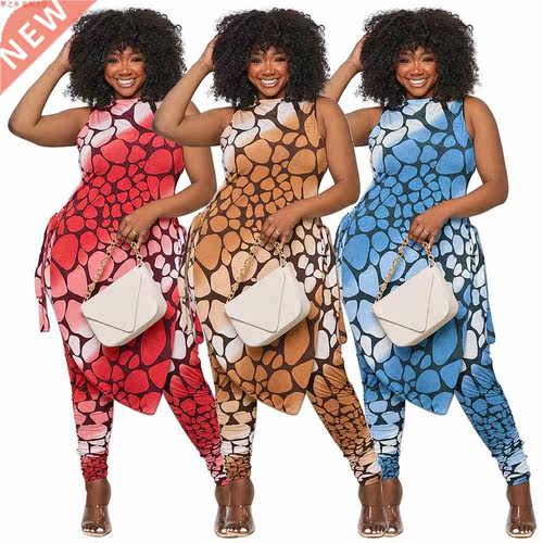 L-4xl Large size fat lady printed African fashion suit大码装