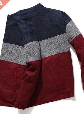 2020 New Cardigan Men Sweater Striped Grey Men's Swe