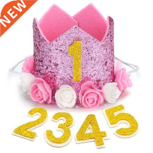Fashion Pet Birthday Hats Cute Sequin Crown Dog Birthday