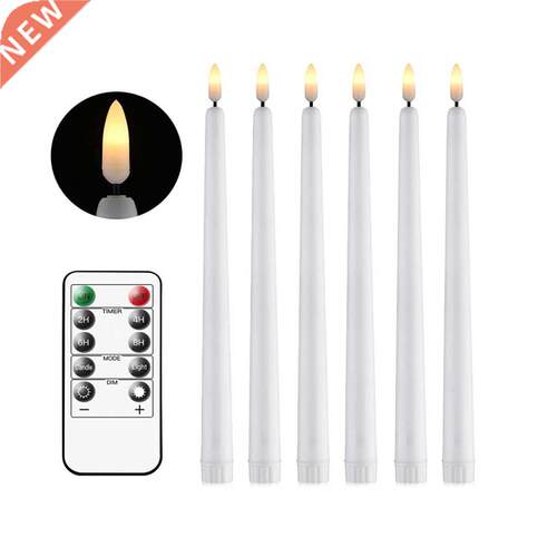 Pack of 6 Remote or not Remote LED Taper Candlesticks For We