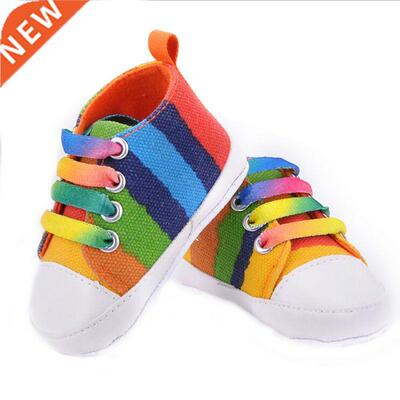 Casual Baby Ranbow Plad Star Cotton Crb Shoes Soft Sole P