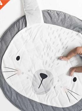 Baby Newborn Crawling Mat Playmat Throw Cotton Soft Round An