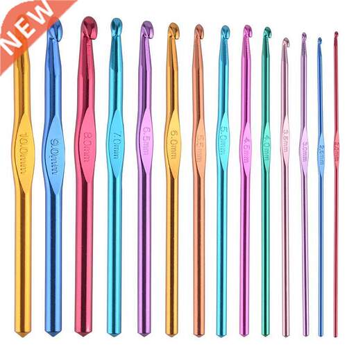 Aluminum Crochet Hooks Multicolor Mixed 2-10mm Knitting Need