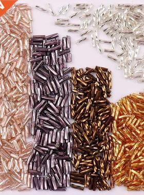 00Pcs Size 2x6mm Twist Bugles Loose Glass Seed Spacer Tube