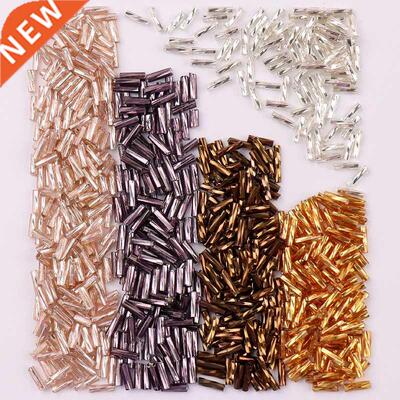 00Pcs Size 2x6mm Twist Bugles Loose Glass Seed Spacer Tube