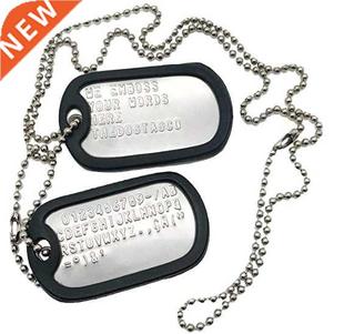 Stainless Steel The Dog Tag Military Set of 2 Personalised N