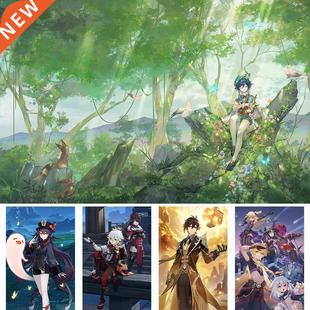 Genshin Impact Game Poster High-gloss Photo Paper Printing H