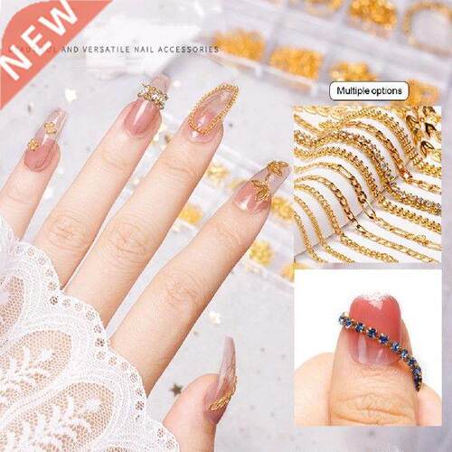 12 Grids/Box Nail Chain Jewelry Luxury Nail Chain Nail