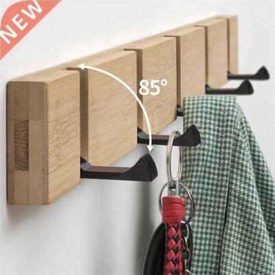 Foldable Coat Rack Bamboo Hallway Hat Hook Hanger Bedroom Do