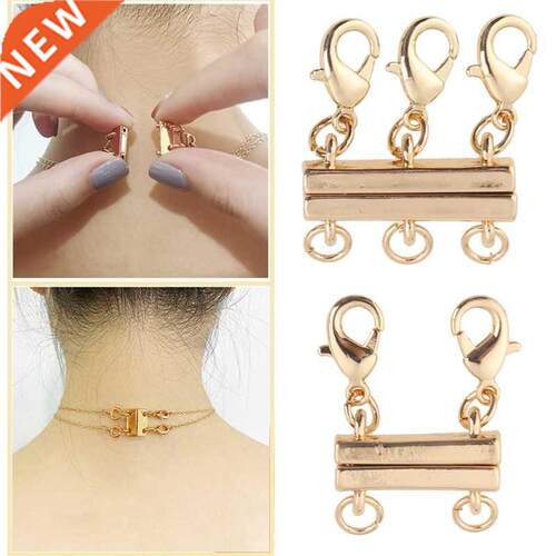 Layered Necklace Clasp Magnetic Jewelry Double Triple Clasps
