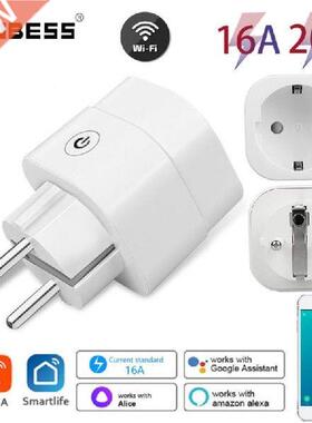 Tuya Wifi Smart Socket EU Plug 16A/20A 220v Power Monitor
