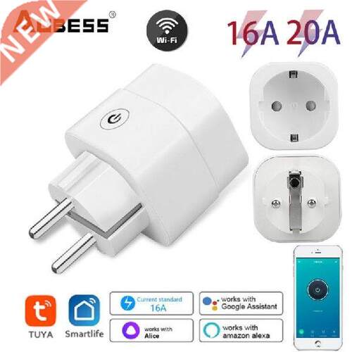 Tuya Wifi Smart Socket EU Plug 16A/20A 220v Power Monitor