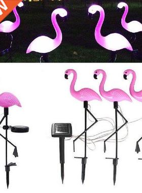 2021 New Waterproof Solar Stake Lamp Pink Flamingo LED