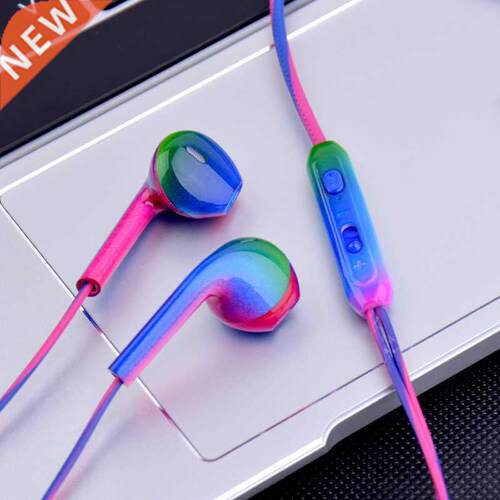 Sport Headsets Bass Gradient Wired In Ear Phones Headphone H