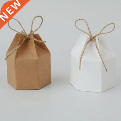 Kraft Paper Package Cardboard Box Lantern Hexagon Candy Box