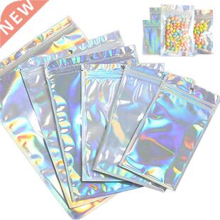 20Pcs Laser Ziplock Bag Plastic Laser Color Bag Food Snac