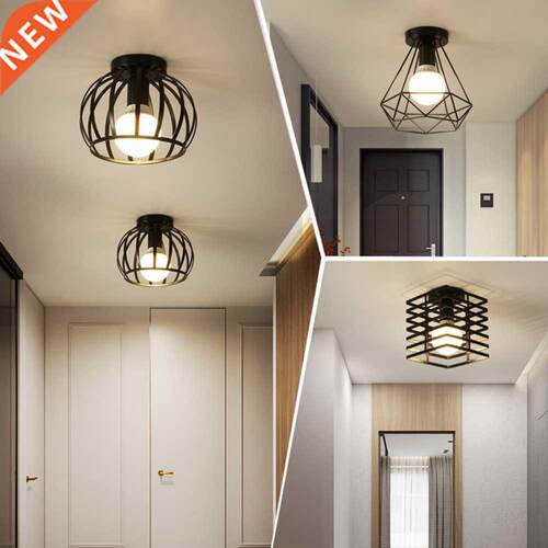 Retro Ceiling Light Loft for Bedroom E27 Indoor Vintage Iron
