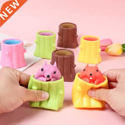 Cute Animal Squirrel Squeeze Squirrel Vent Squirrel Cup Deco