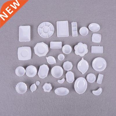 33Pcs/Set Acrylic Kitchen Mini Cup Plate Dish Tableware