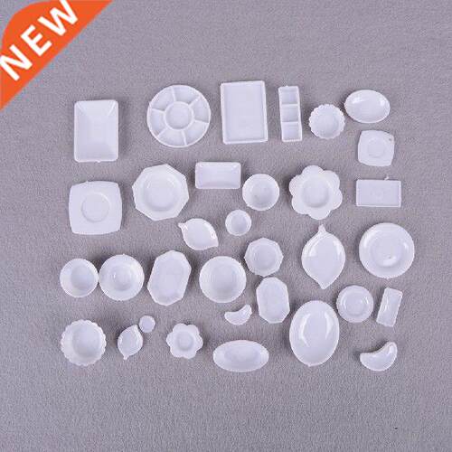 33Pcs/Set Acrylic Kitchen Mini Cup Plate Dish Tableware
