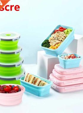 Collapsible Containers Set Camping Silicone Food Storage Lun