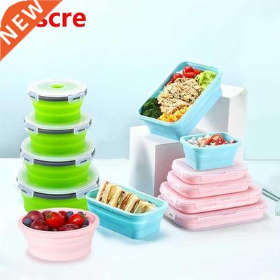 Collapsible Containers Set Camping Silicone Food Storage Lun
