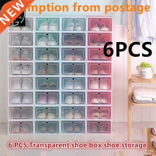 6 PCS Transparent shoe box 鞋盒 storage shoe rack shoebox