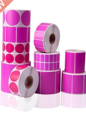 Rose Red Circle Thermal Sticker Self-Aesive Label for