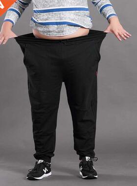 Men Big Size Solid Sweatpants Spring Elastic Narrow Feet Sre