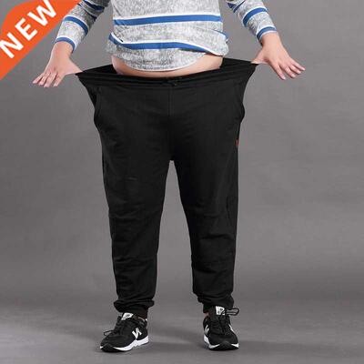 Men Big Size Solid Sweatpants Spring Elastic Narrow Feet Sre